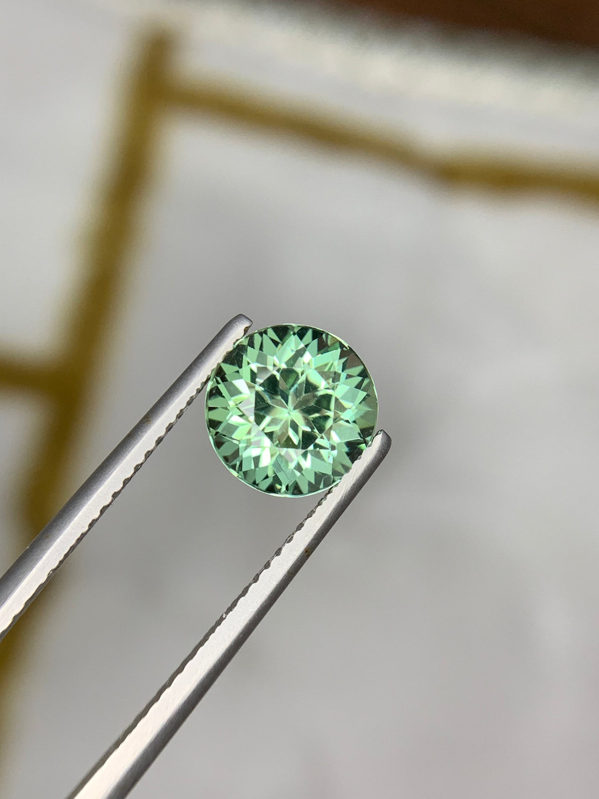 Lagoon Green Tourmaline Gemstone: Round Cut, 2.95 CT Loose Stone