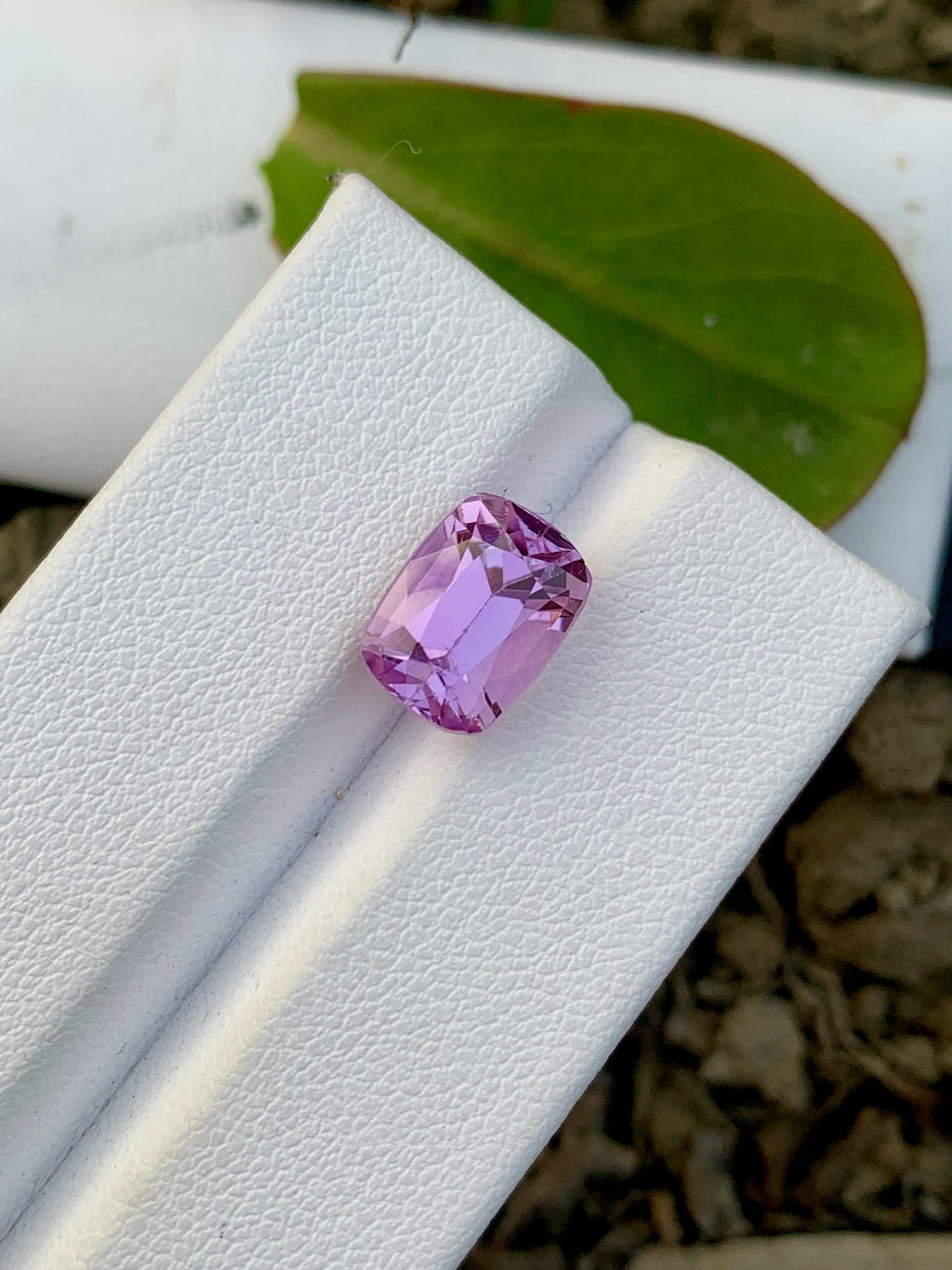 Lavender Pink Kunzite Gemstone: 5.10 CT Cushion Cut, Afghanistan