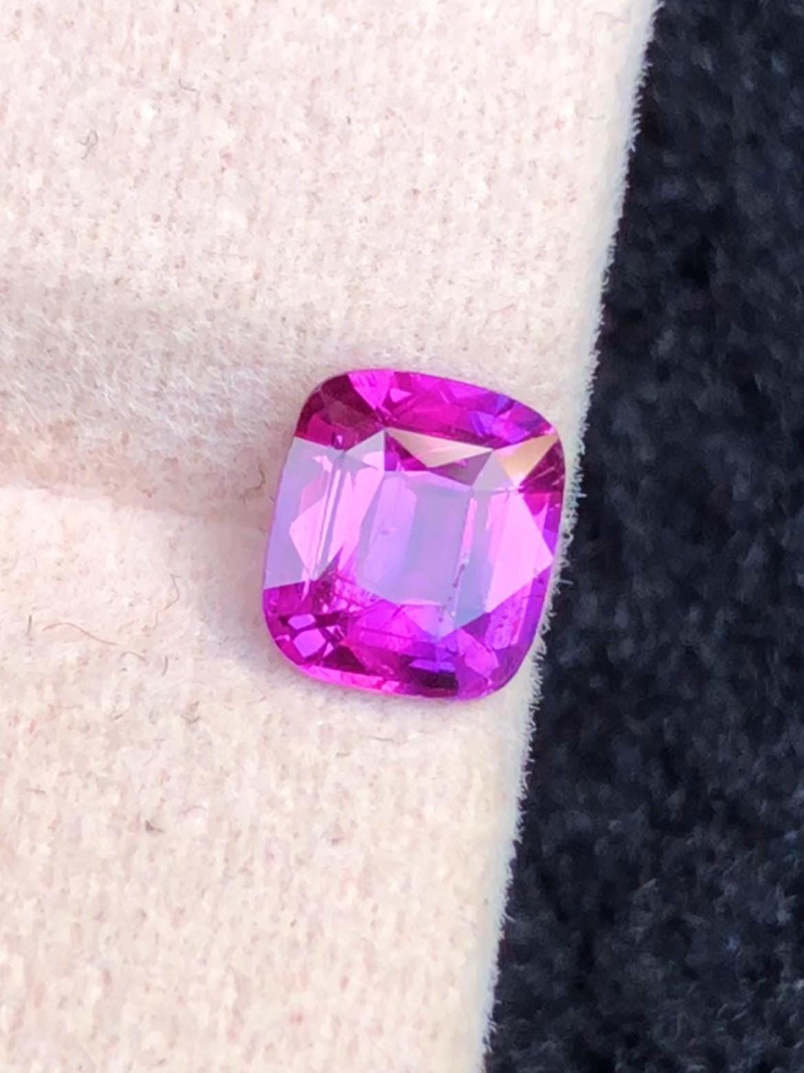 Purple Pink Sapphire 1.01ct Cushion Cut – Madagascar No Heat, Certified