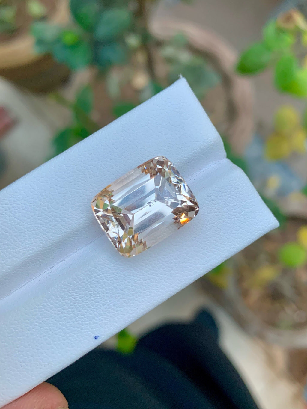 Yellow Cushion Cut Topaz Gemstone: Natural Faceted Stone, 21.70 CT