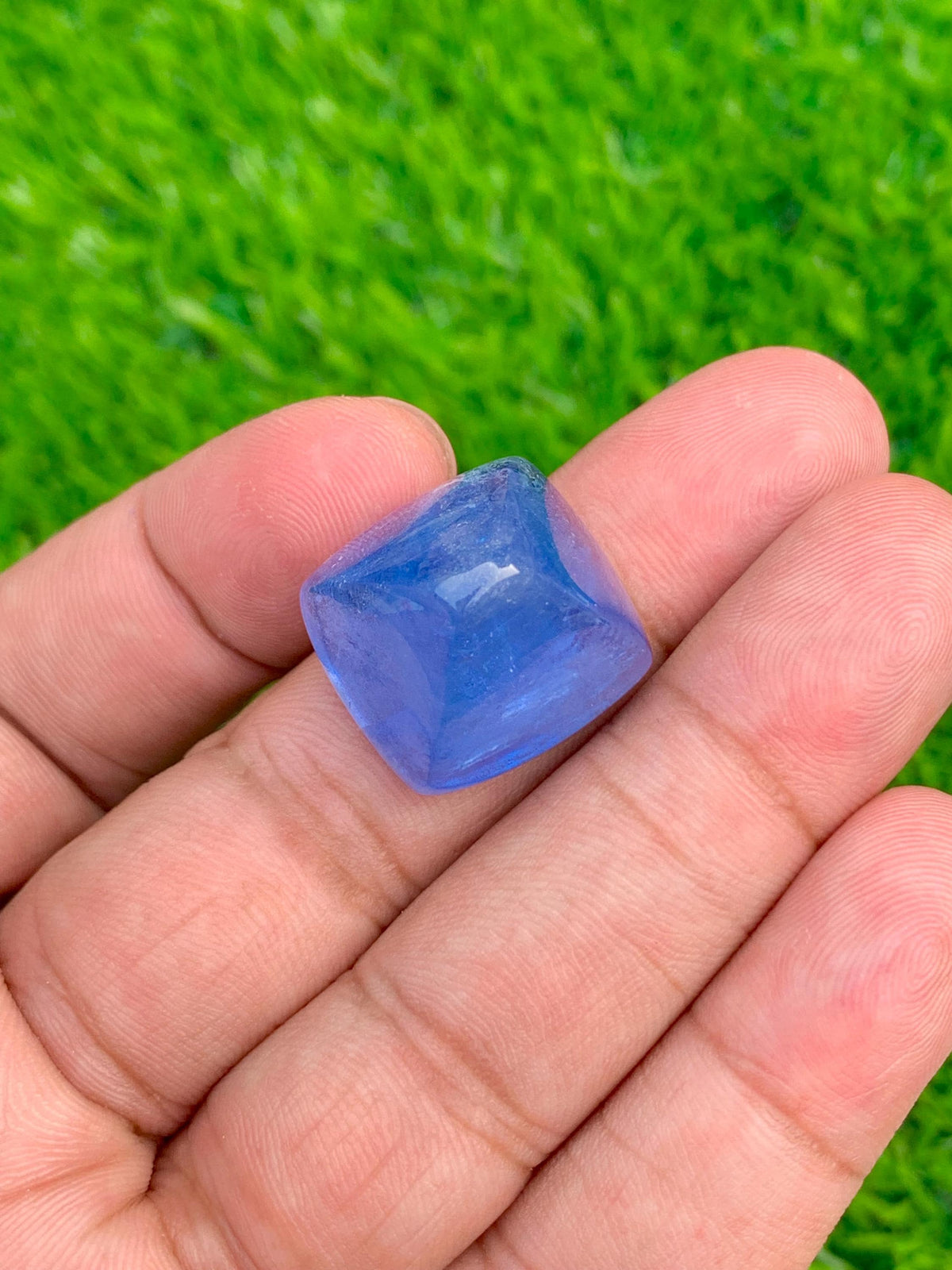 Santa Maria Aquamarine Cabochon: Deep Blue Gemstone, March Birthstone, 38.60 CT