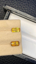 Natural Sphene Gemstone Pair: Emerald Cut, 2.00 CT, August Birthstone