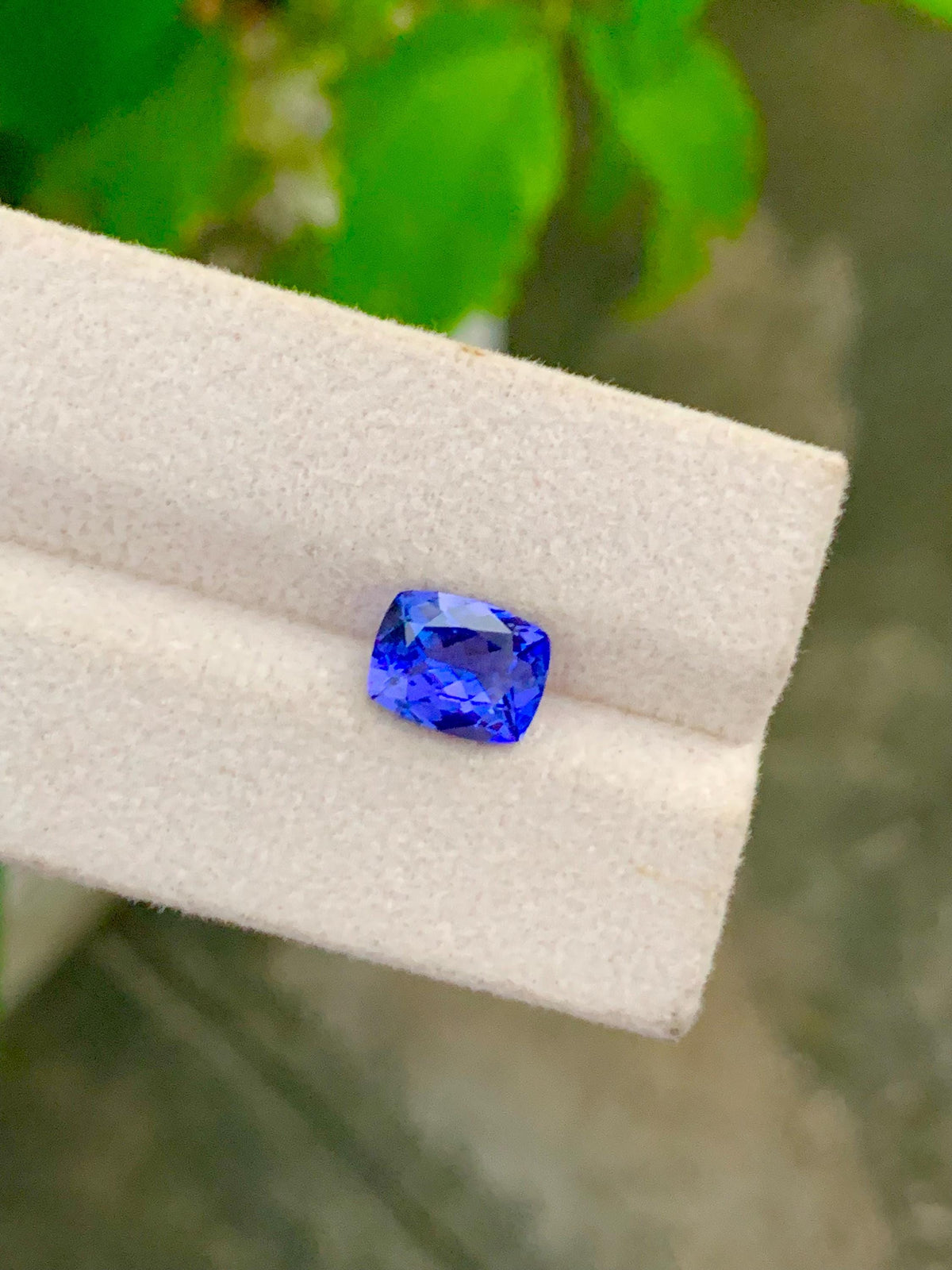 Natural Tanzanite Gemstone: 2.02 Carat Cushion Cut, December Birthstone