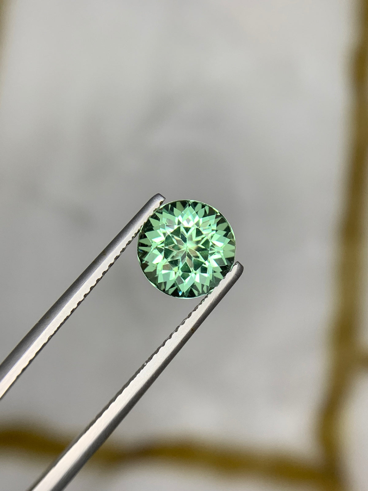Lagoon Green Tourmaline Gemstone: Round Cut, 2.95 CT Loose Stone