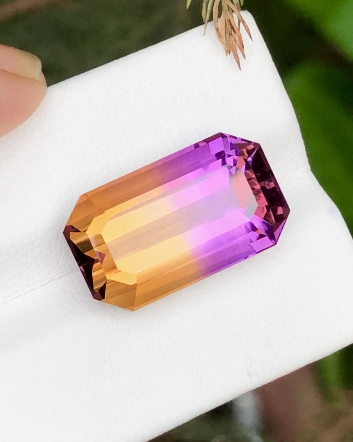 Ametrine 16.90 ct Emerald Cut • Bi-Color Gemstone from Bolivia