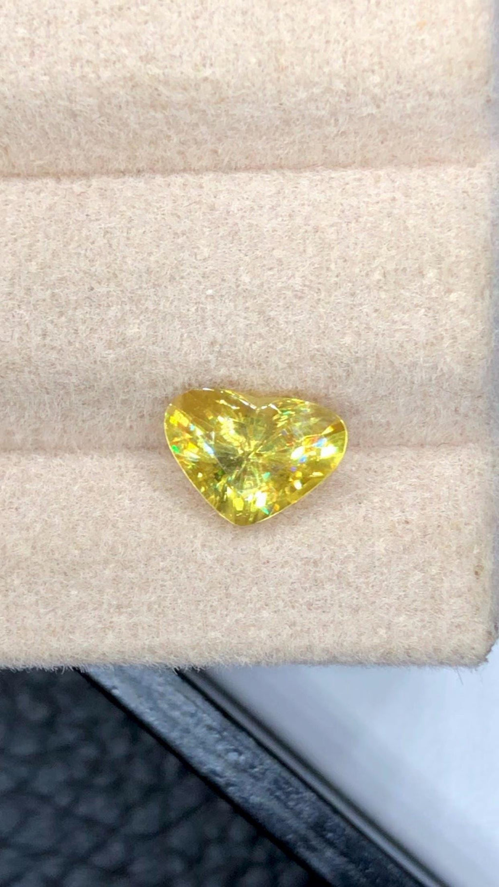 Heart Sphene Titanite Gemstone: Rare Faceted Loose Gem (1.45 CT)