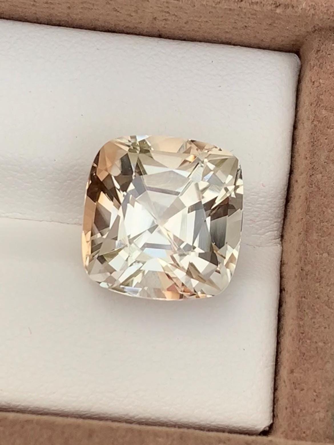 Golden Topaz 12.80ct Fancy Cushion Cut – Skardu Pakistan
