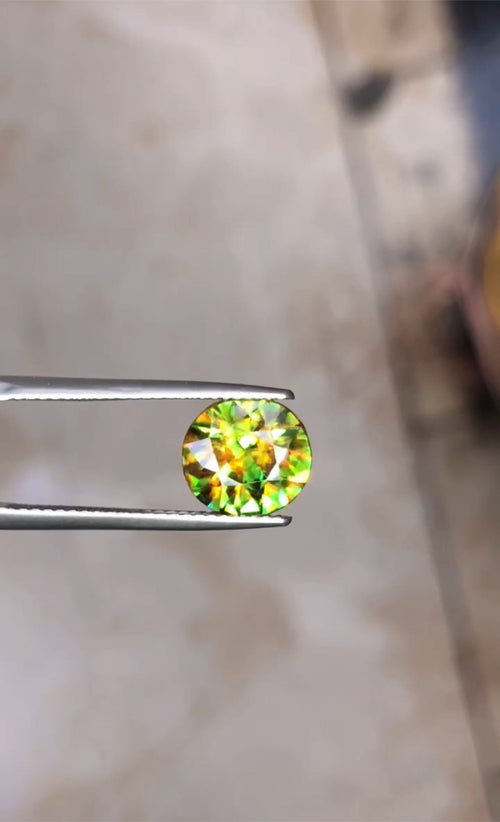 1.80 Carat Nugget Green Chrome Sphene Gemstone: Natural Loose Stone