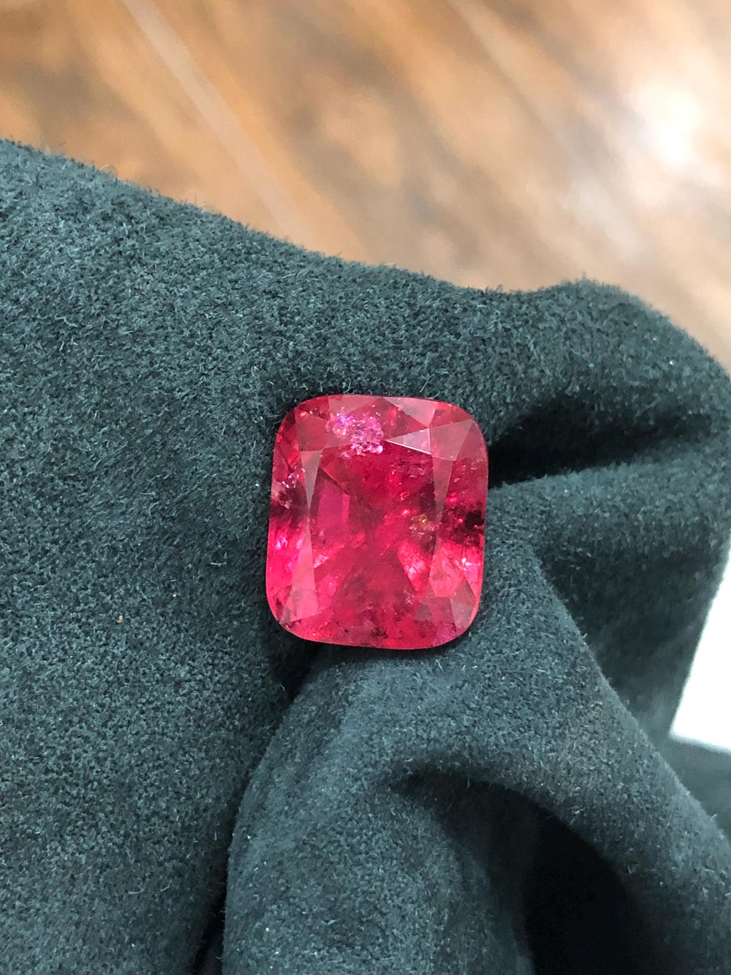 Rubellite 19.60ct Cushion Cut Deep Red Gemstone | Fine Collector’s Tourmaline from Afghanistan
