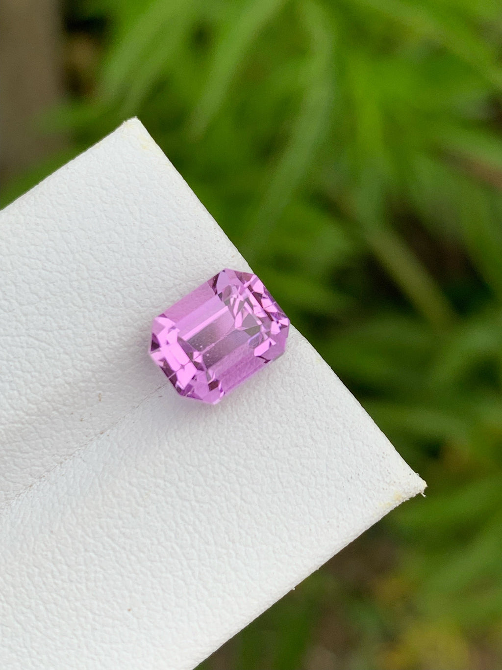 Lavender Pink Kunzite Gemstone: Emerald Cut, 3.95 CT Loose Stone