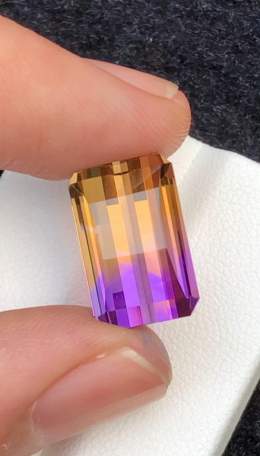 Ametrine 10.50 Carat Pixel Cut Loose Gemstone – from Brazil