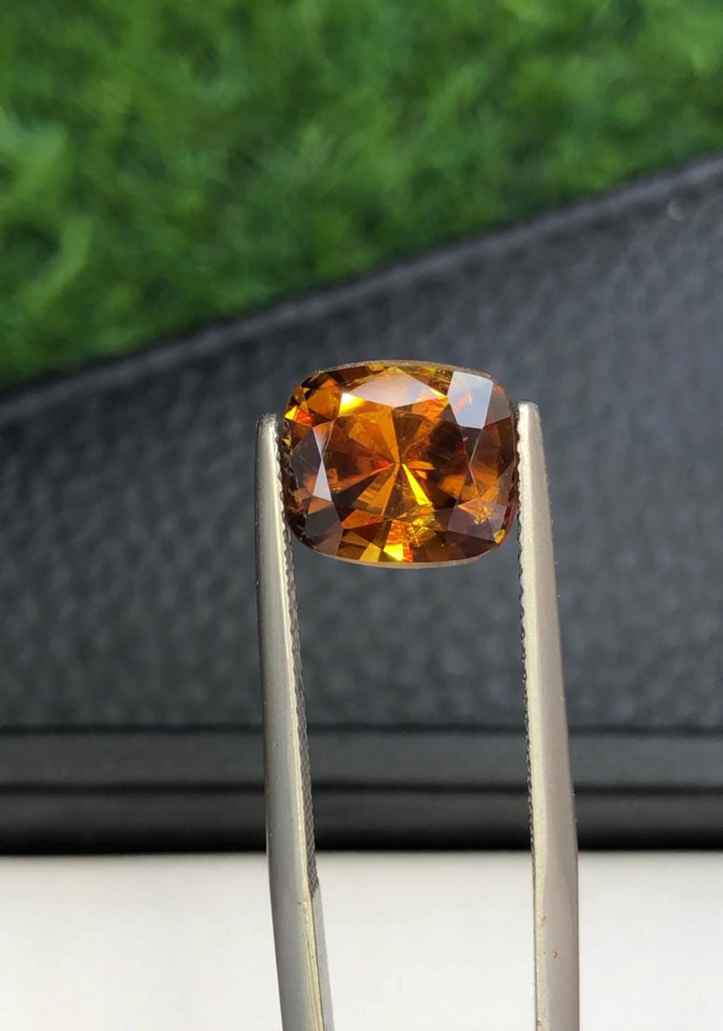 Cushion Cut Sphene Gemstone 3.65 CT: Rare Titanite with Trichroism