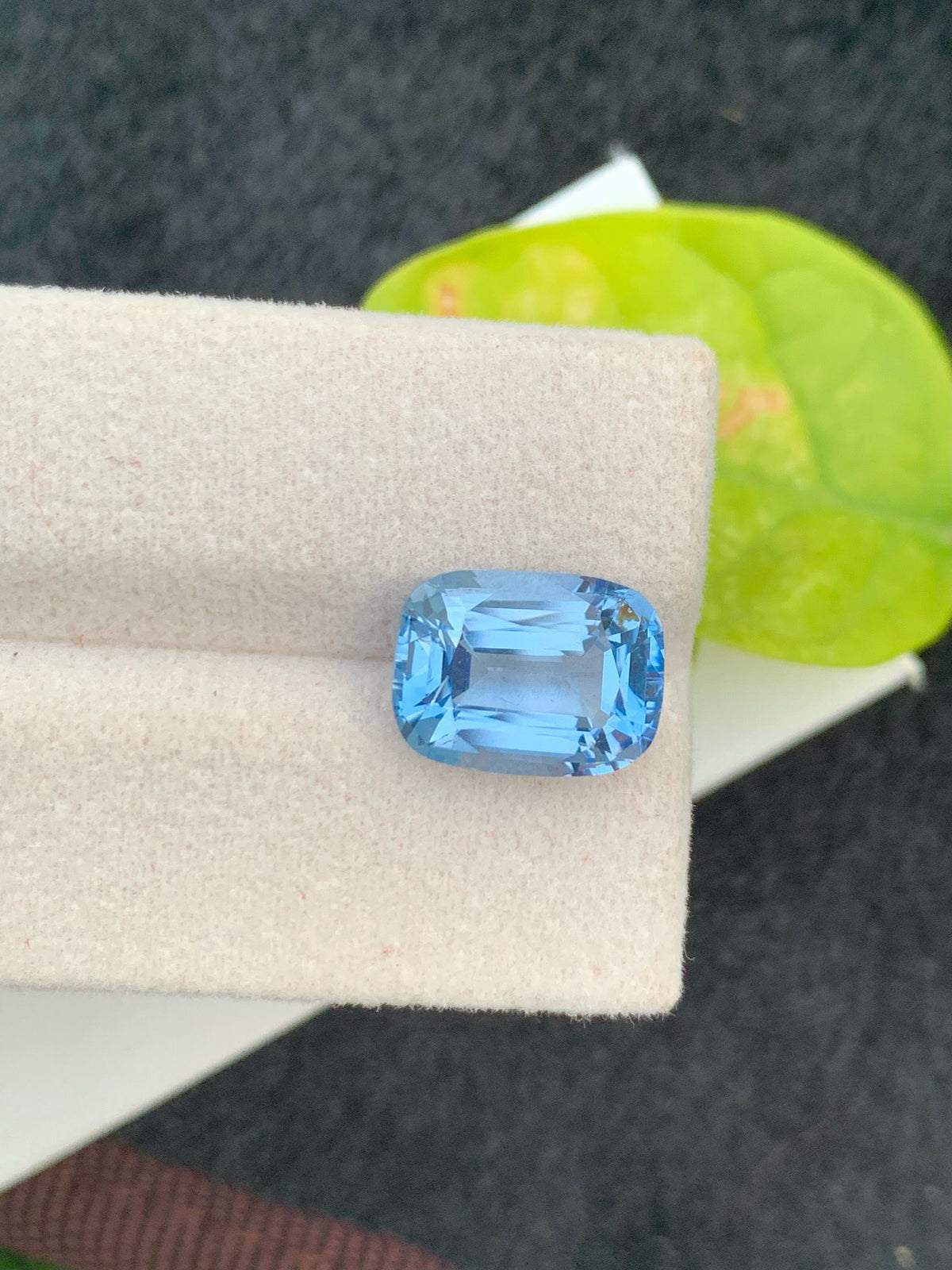 Santa Maria Aquamarine Gemstone: 5.25 CT Cushion Cut, Brazil