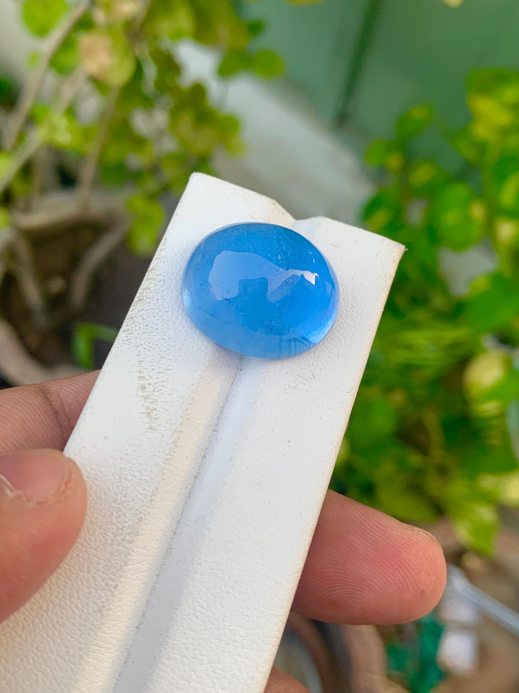 Santa Maria Aquamarine Cabochon: Natural Deep Blue Gemstone, 33.30 CT