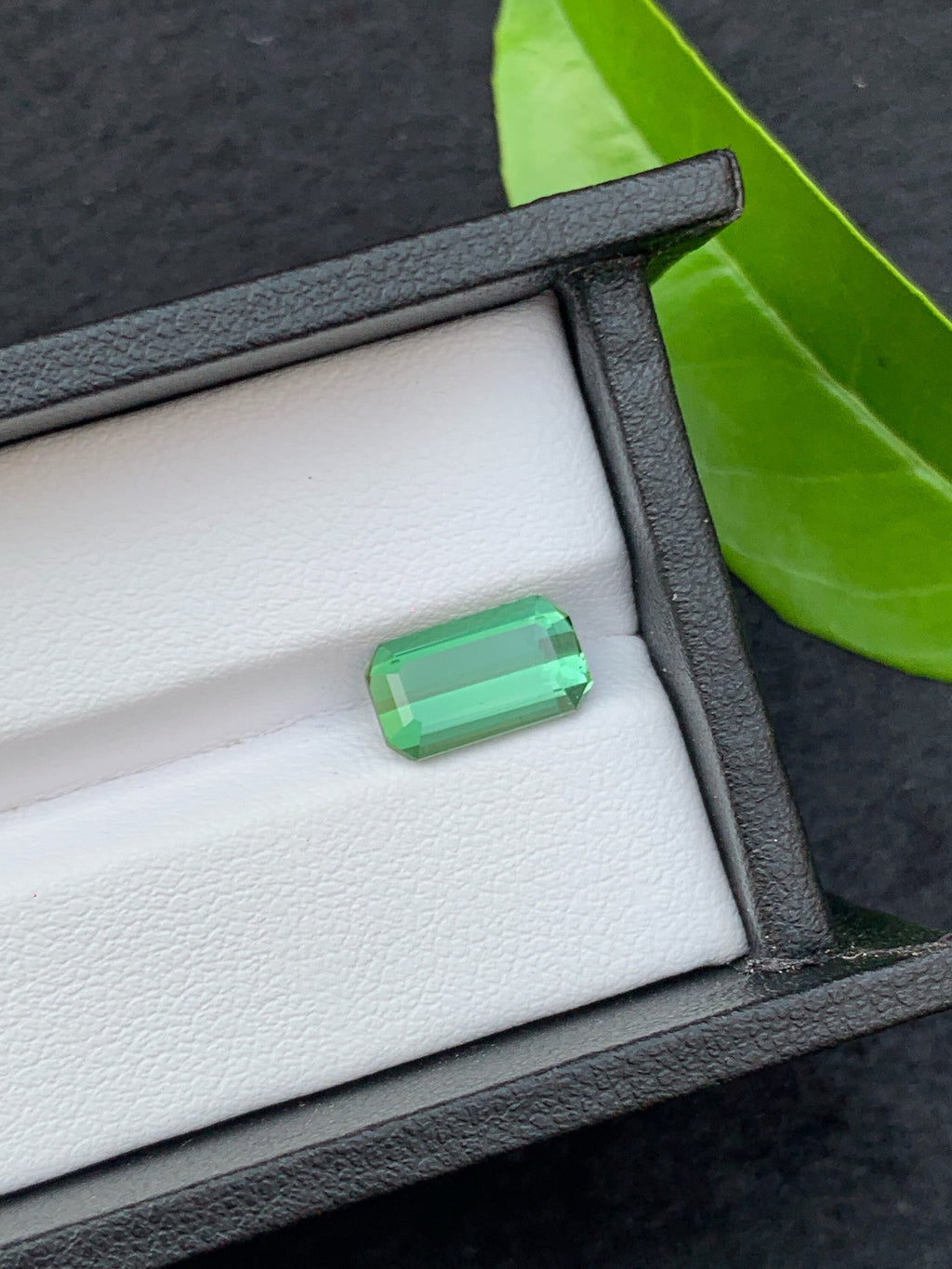 Emerald Cut Bluish Green Tourmaline Gemstone: Natural Loose Stone, 2.25 CT