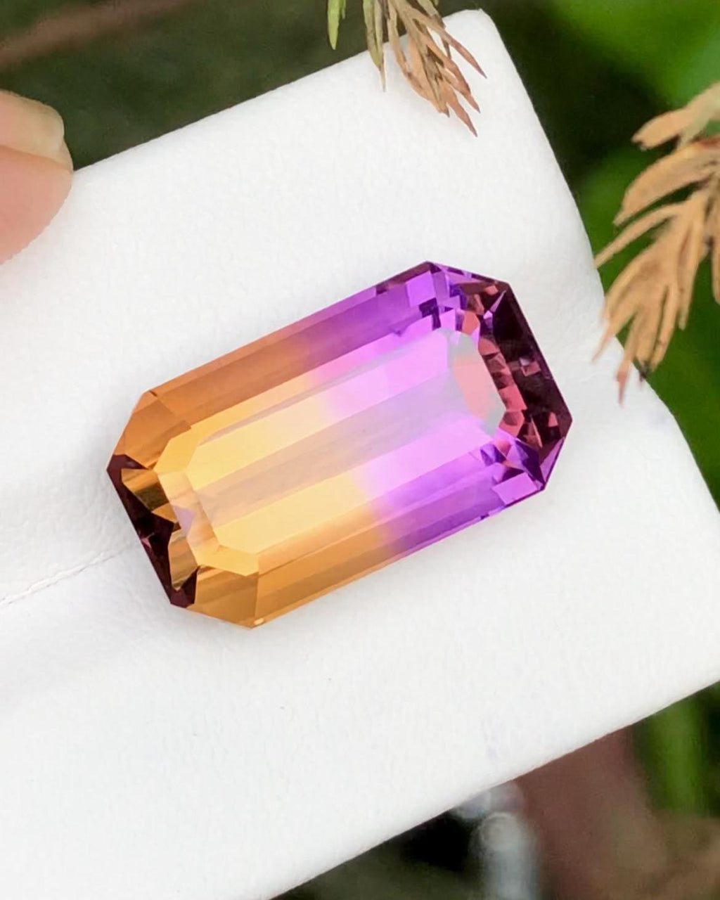 Ametrine 16.90 ct Emerald Cut • Bi-Color Gemstone from Bolivia