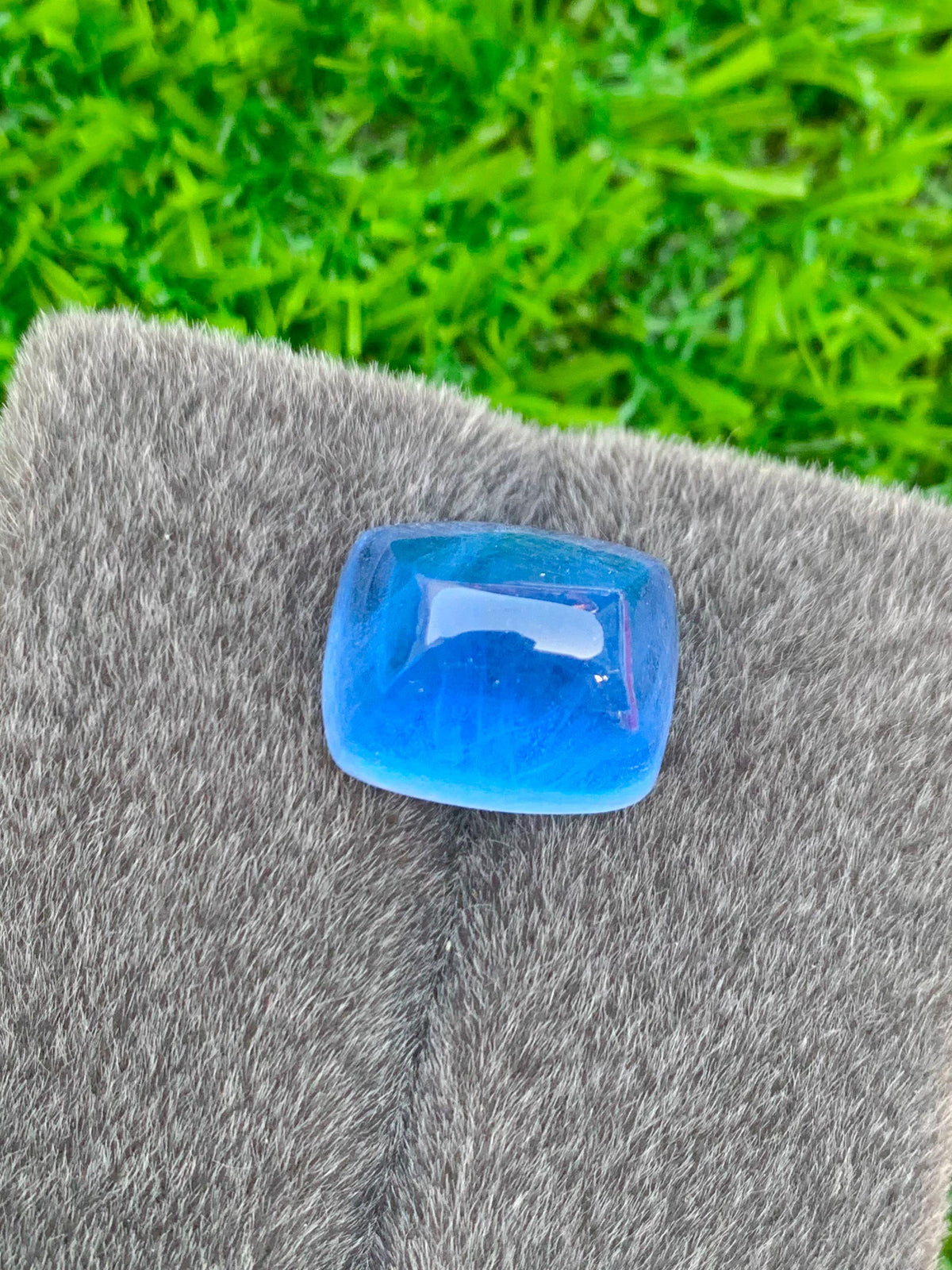 Santa Maria Aquamarine Cabochon: Deep Blue Gemstone, March Birthstone (22.65 CT)