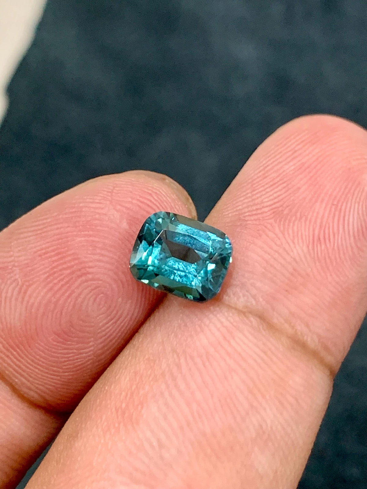 Neon Blue Tourmaline 1.80ct Cushion Cut From Afghanistan