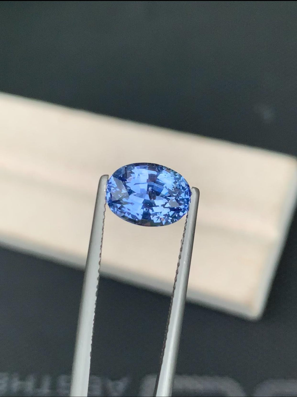 Certified 3.08 Carat Blue Sapphire Gemstone: Oval Faceted Jewelry Stone