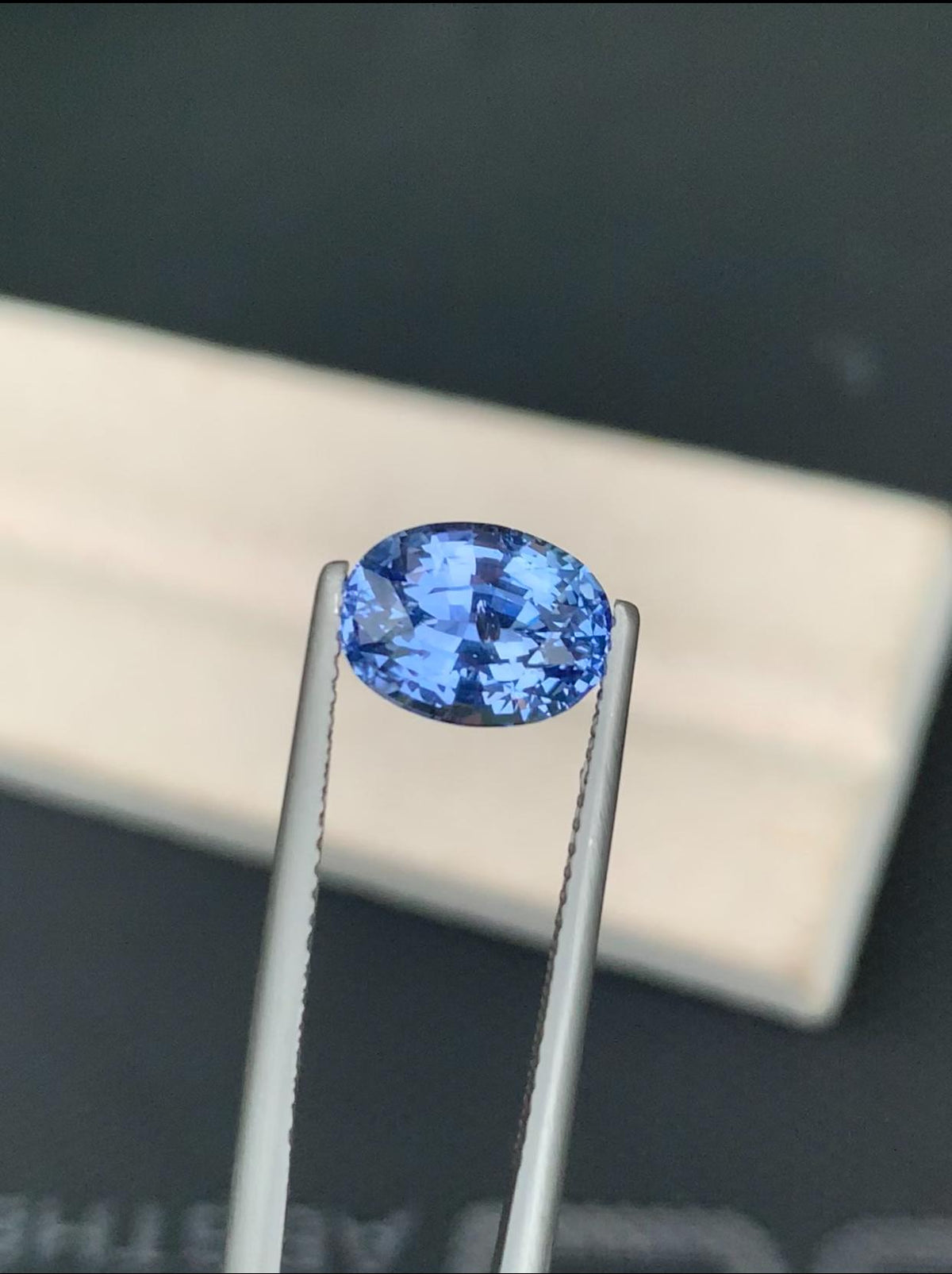 Certified 3.08 Carat Blue Sapphire Gemstone: Oval Faceted Jewelry Stone