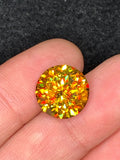 Full Fire Sphene Gemstone: Natural Round Titanite Stone, 5.50 ct