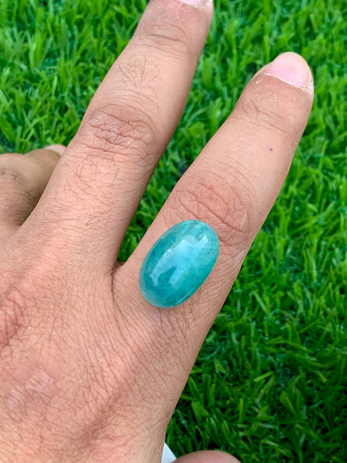 Grandidierite Gemstone Cabochon: Rare Bluish-Green Jewelry Stone, 11.60 CT