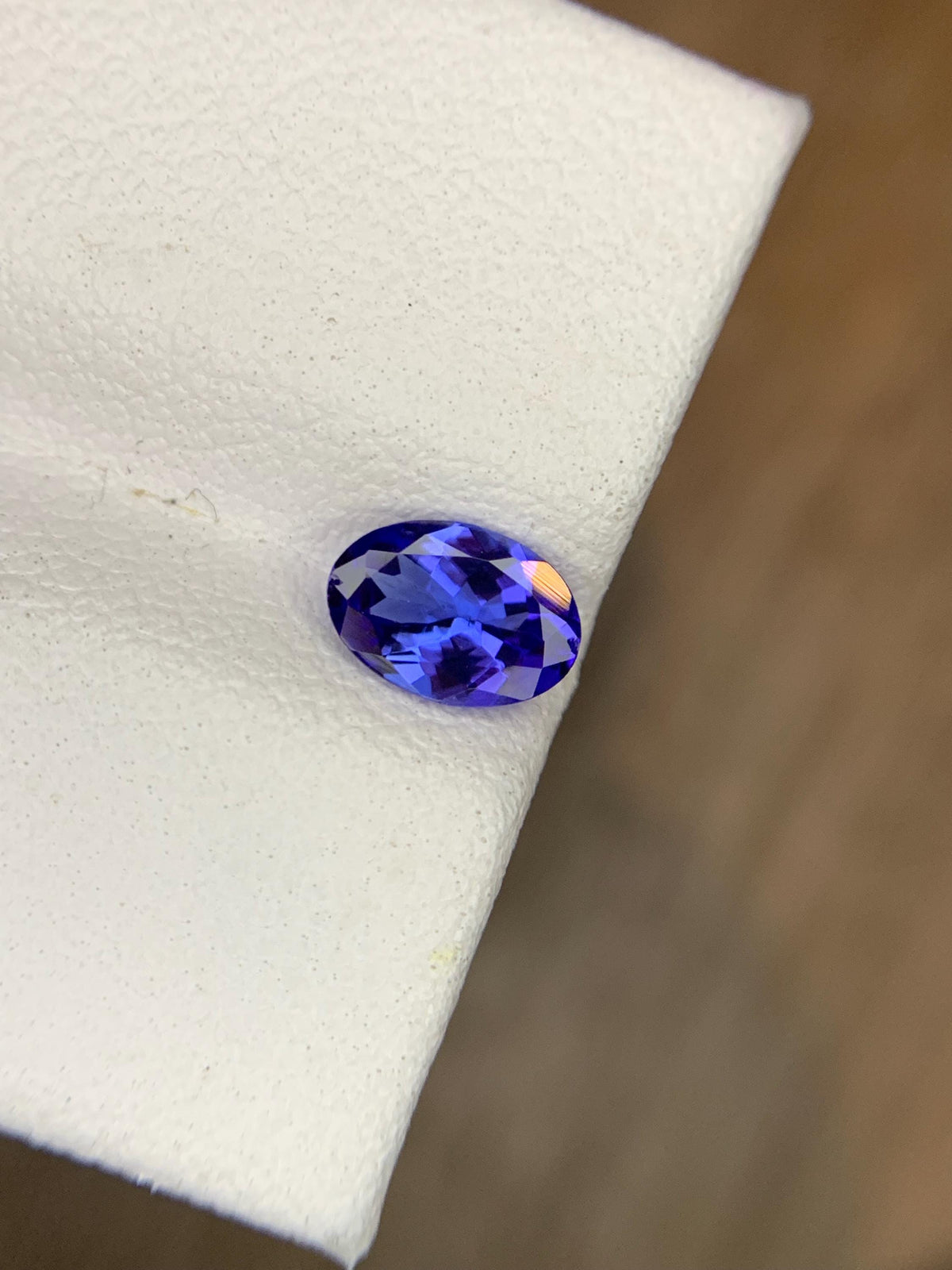 Certified 0.71 Carat Tanzanite Gemstone: Violet-Blue Oval Cut Loose Stone