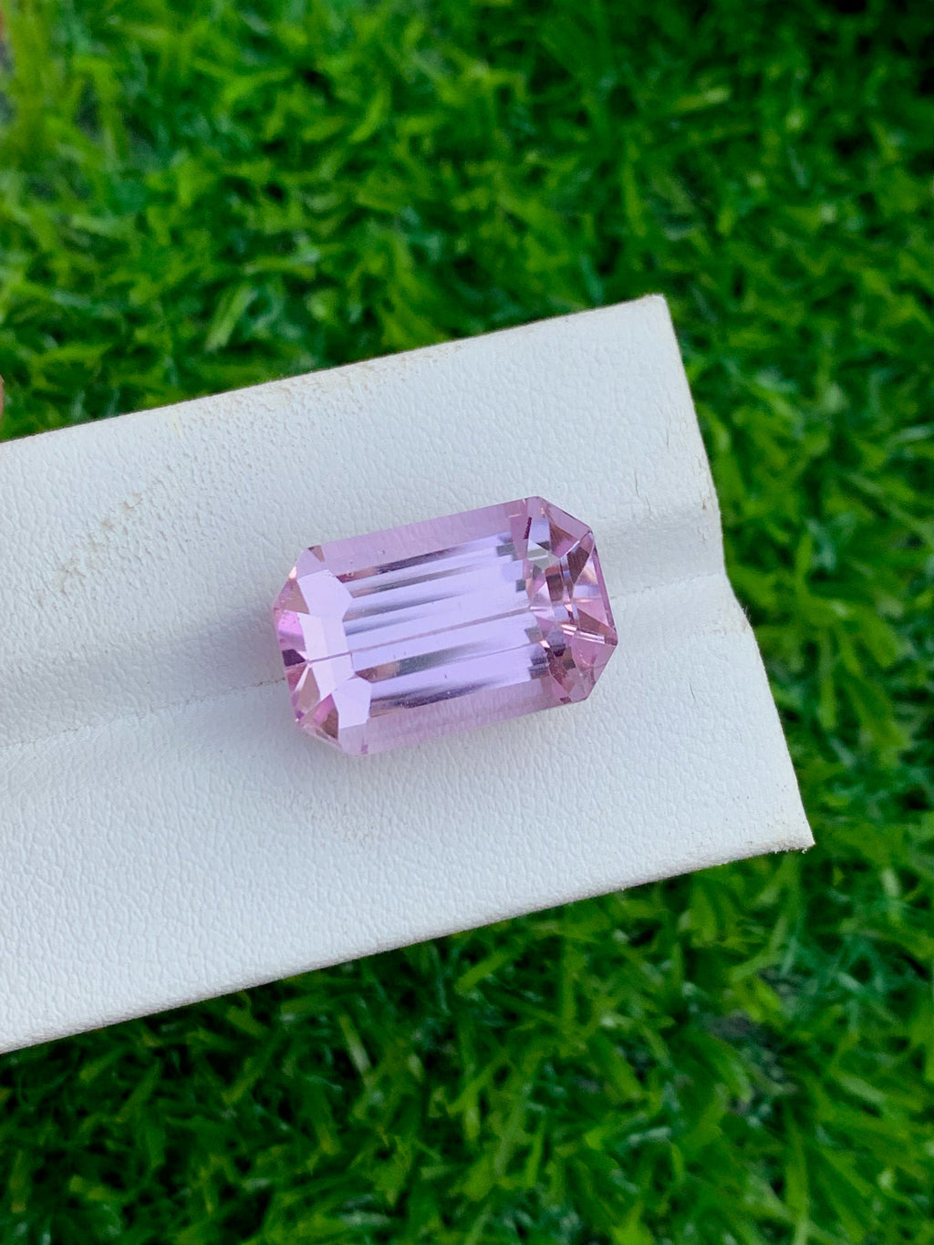 Pink Kunzite Gemstone: 20.45 Carat Emerald Cut, Afghanistan Origin