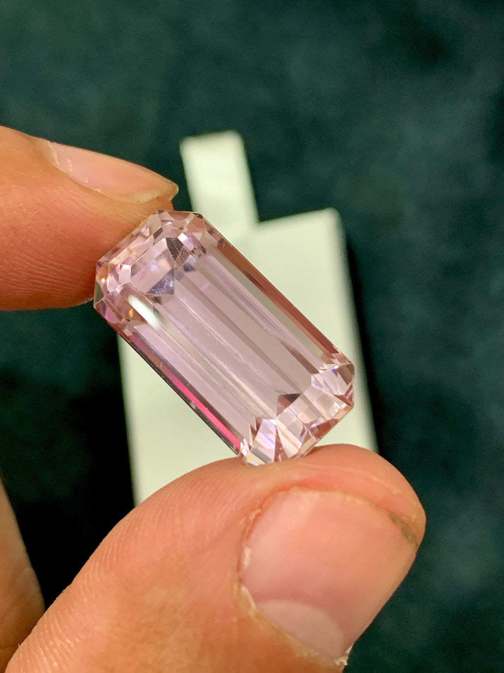Pink Kunzite 20.85 Carat Octagonal Emerald Cut Gemstone from Afghanistan
