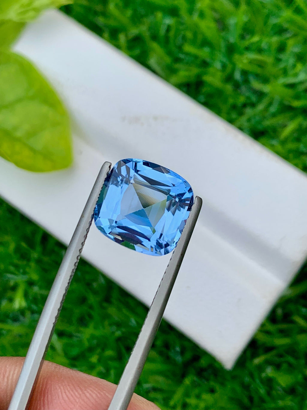 Santa Maria Aquamarine Gemstone: 5.60 CT Cushion Cut Stone From Brazil