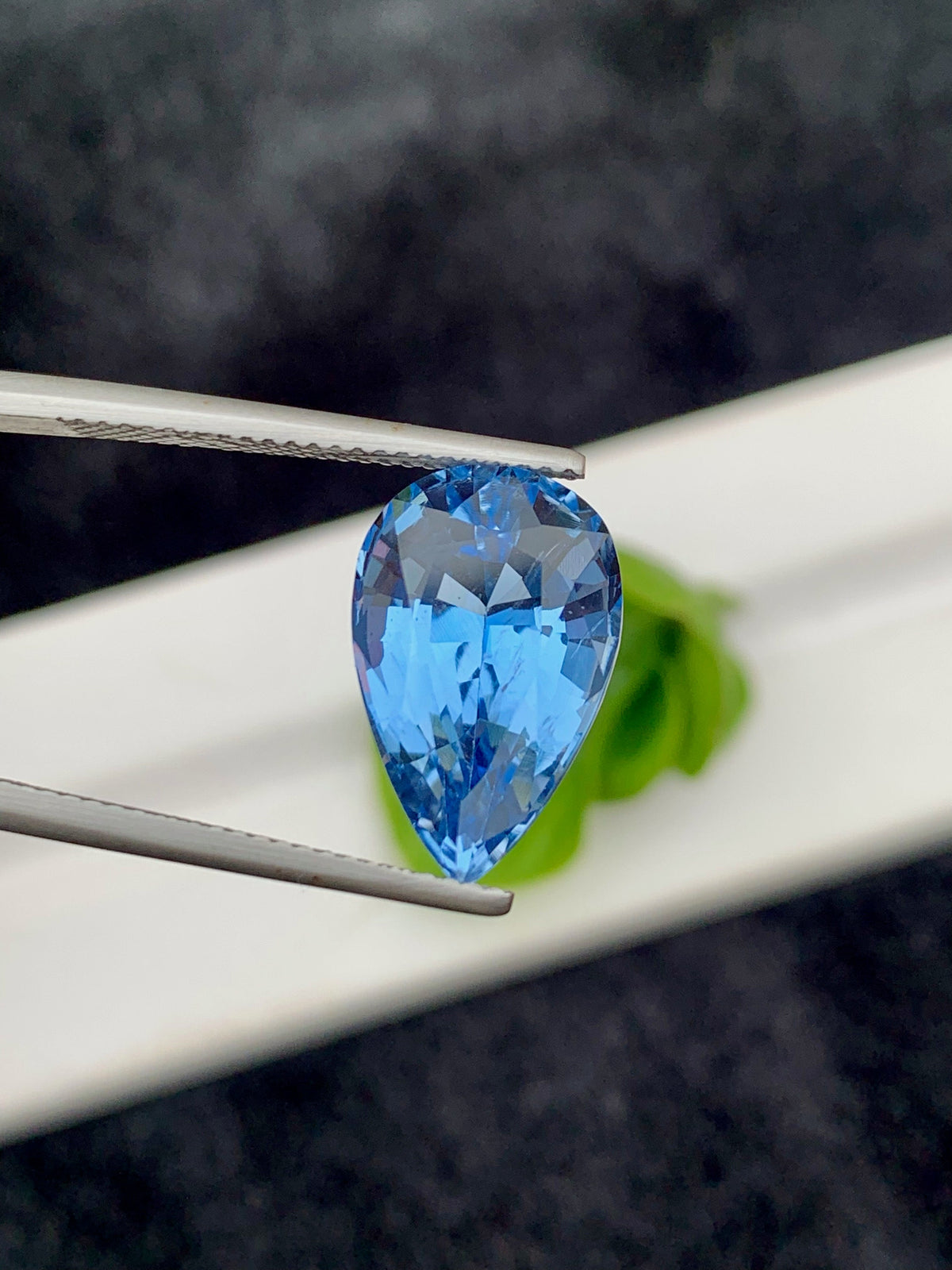 Natural Santa Maria Aquamarine Gemstone: 7.15 CT Pear Cut Stone
