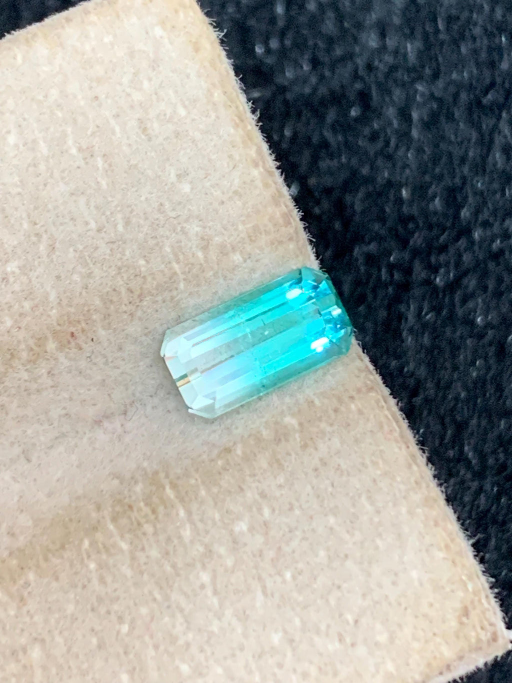 Neon Blue Tourmaline Stone: Cushion Cut Gemstone for Ring Making, 1.15 CT