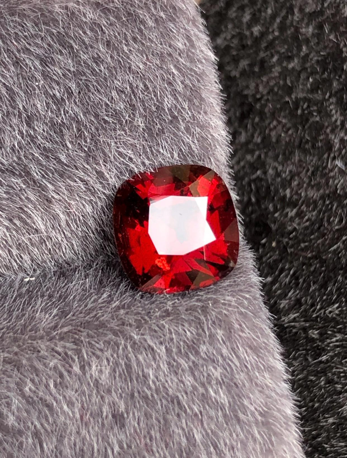 Vivid Red Spinel 2.00 ct Step Cushion Cut - Burma Gemstone Loose Stone