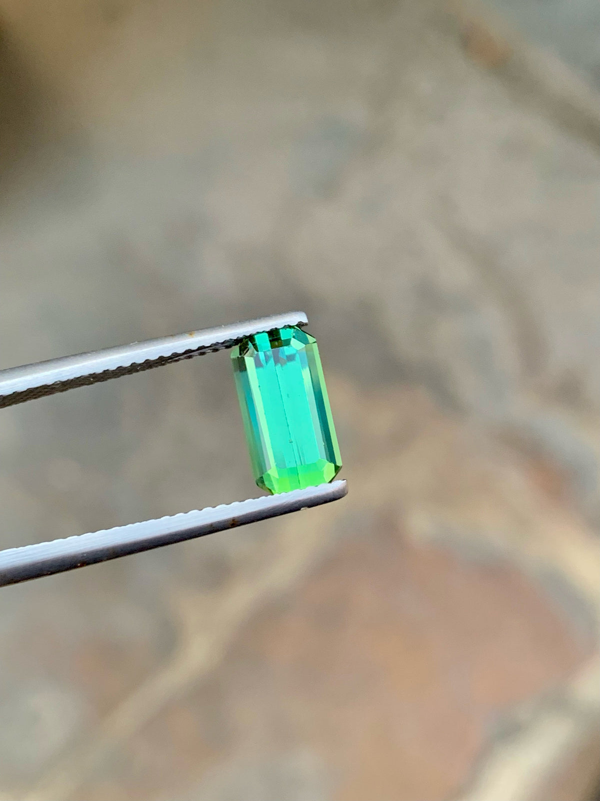 Mint Green Tourmaline Gemstone: Emerald Cut, Flawless, 2.40 CT