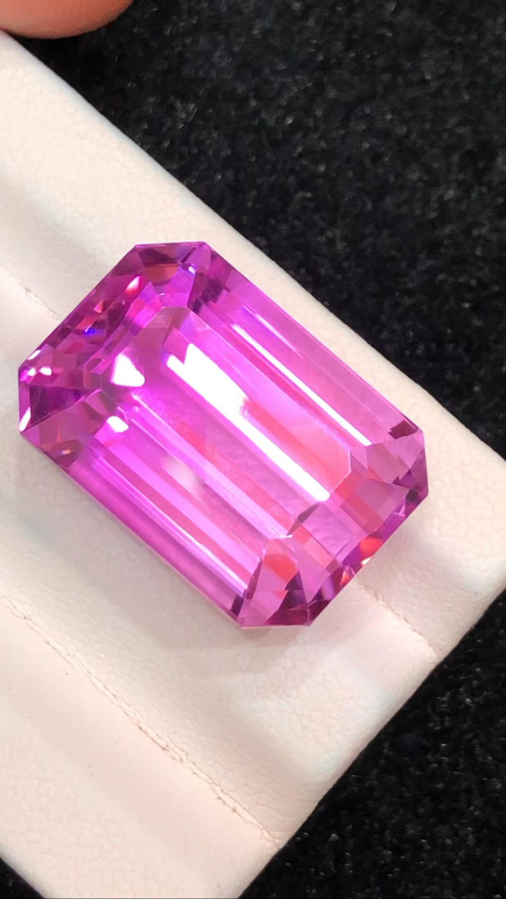 Natural Loose Pink Kunzite 34 Carat – Emerald Cut Collector Gemstone