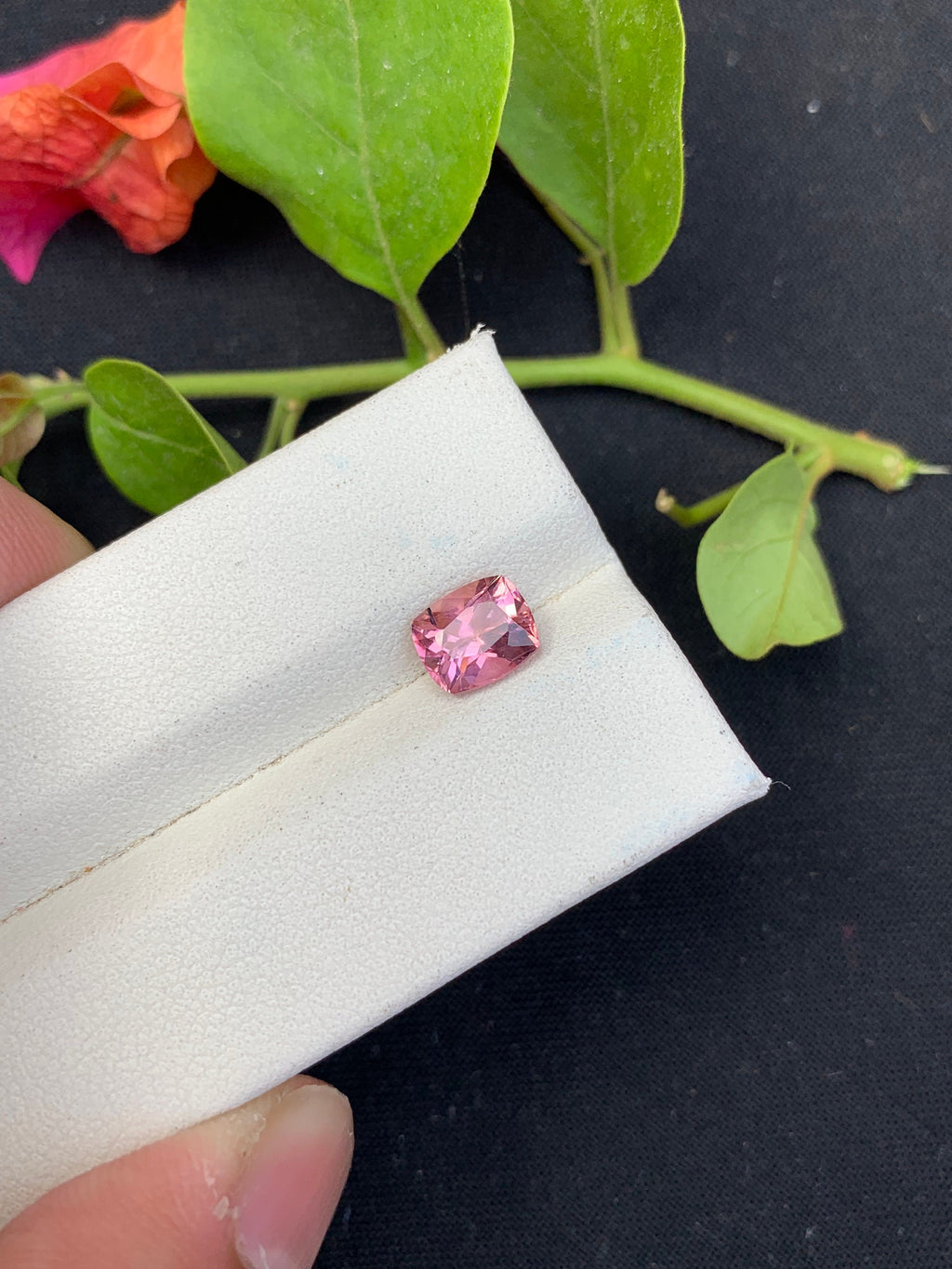 Sweet Pink Tourmaline Gemstone: 1.30 Carat Cushion Cut Loose Gem