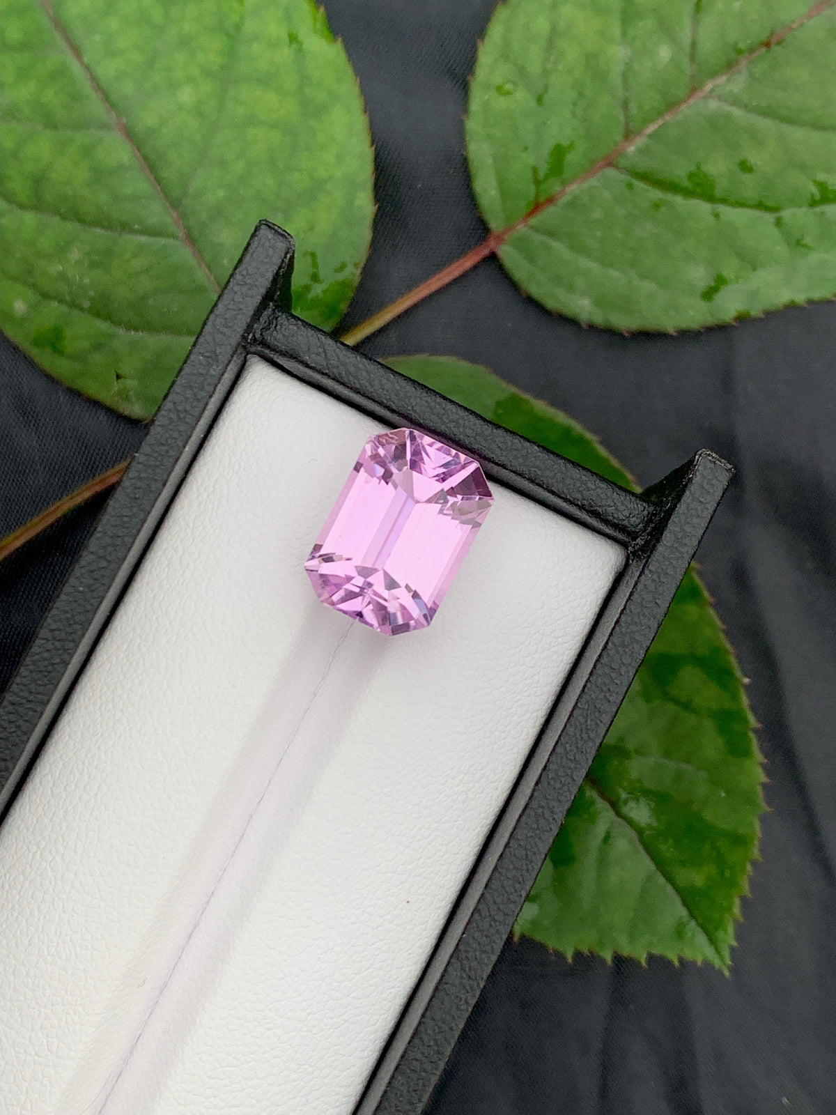 14 CT Pink Kunzite Gemstone: Emerald Cut Loose Stone