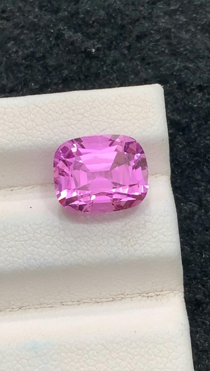 Pink Kunzite 5.75ct Cushion Cut – Fine Afghan Gemstone