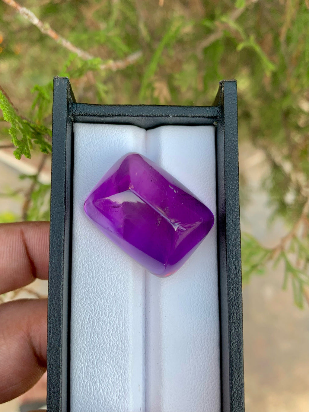 Deep Purple Amethyst Sugarloaf Cabochon: February Birthstone, 66.05 Carat