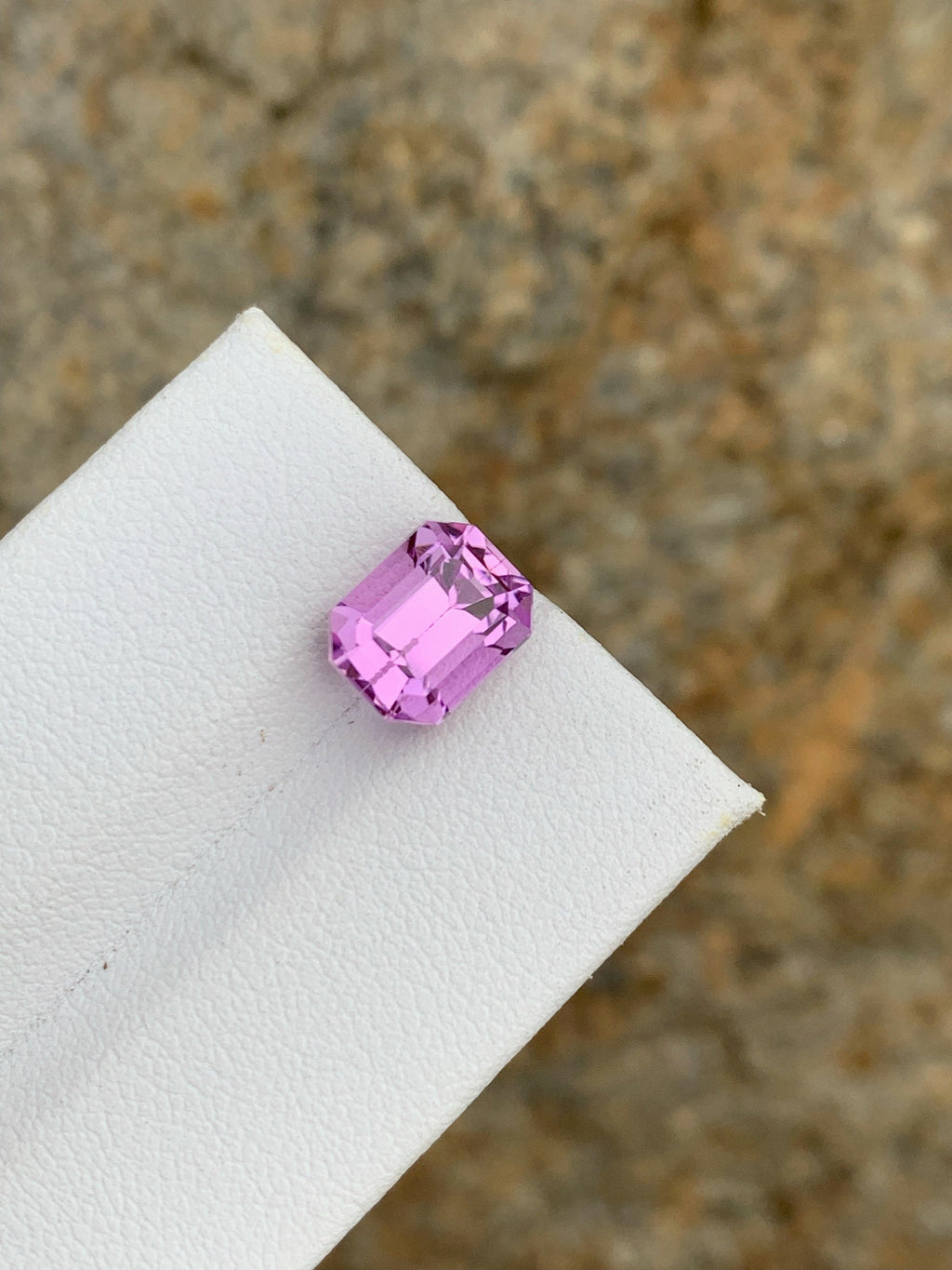 Lavender Pink Kunzite Gemstone: Emerald Cut, 3.95 CT Loose Stone