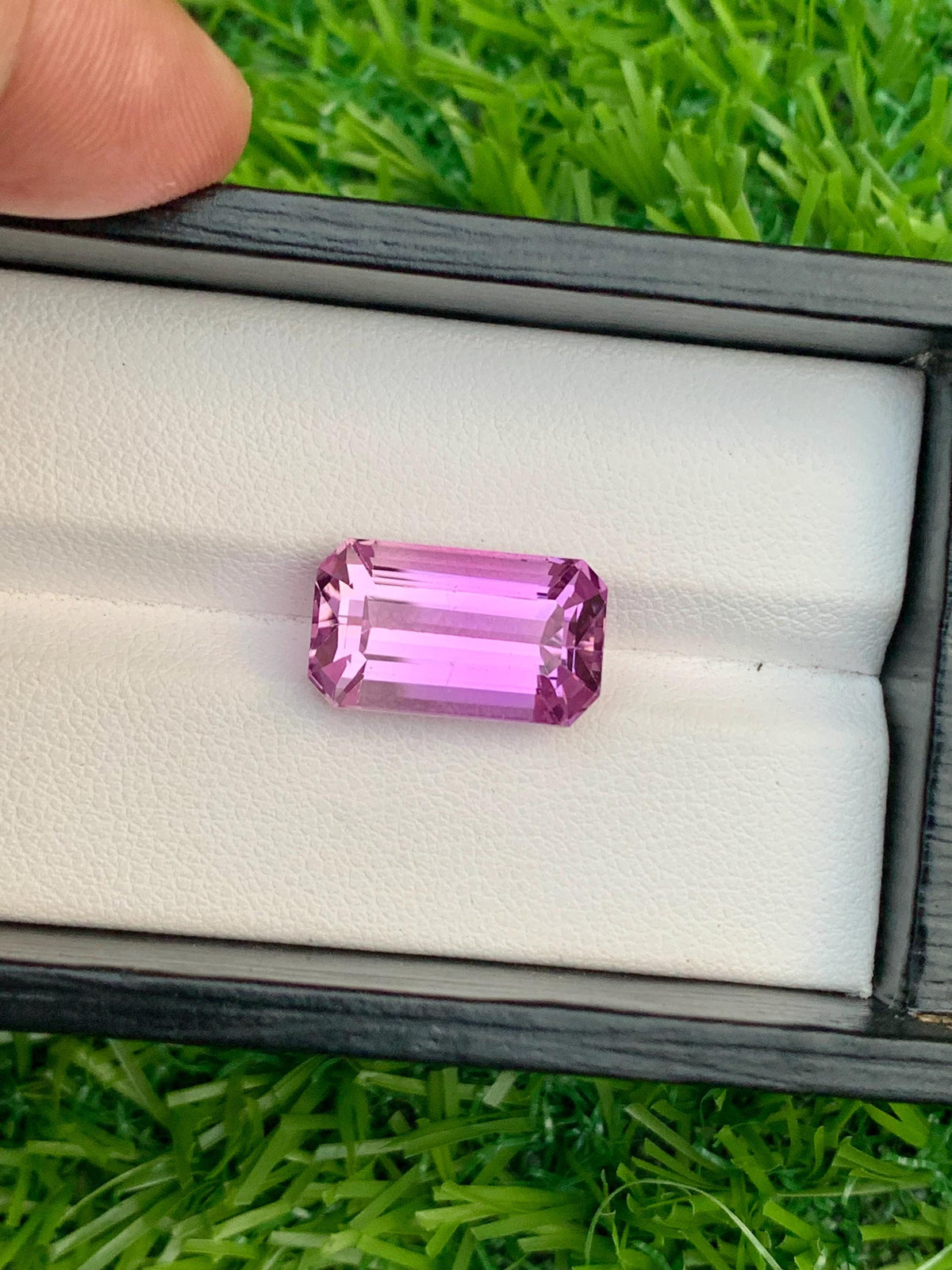 Vivid Pink Kunzite Gemstone: 11.05ct Emerald Cut, Afghanistan Origin