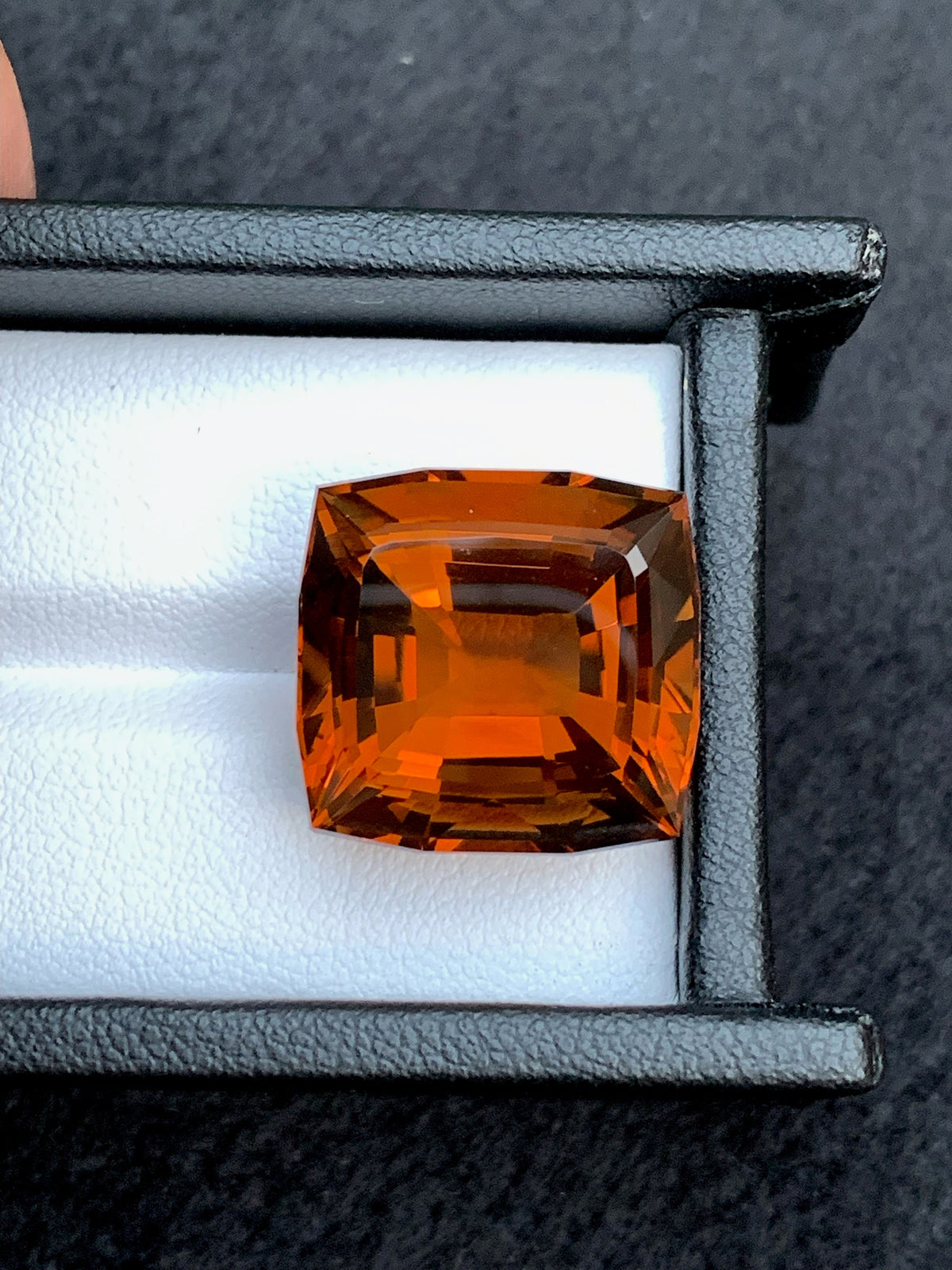 Natural Madeira Citrine Gemstone: Vintage Princess Cut, November Birthstone (25.50 Carat)