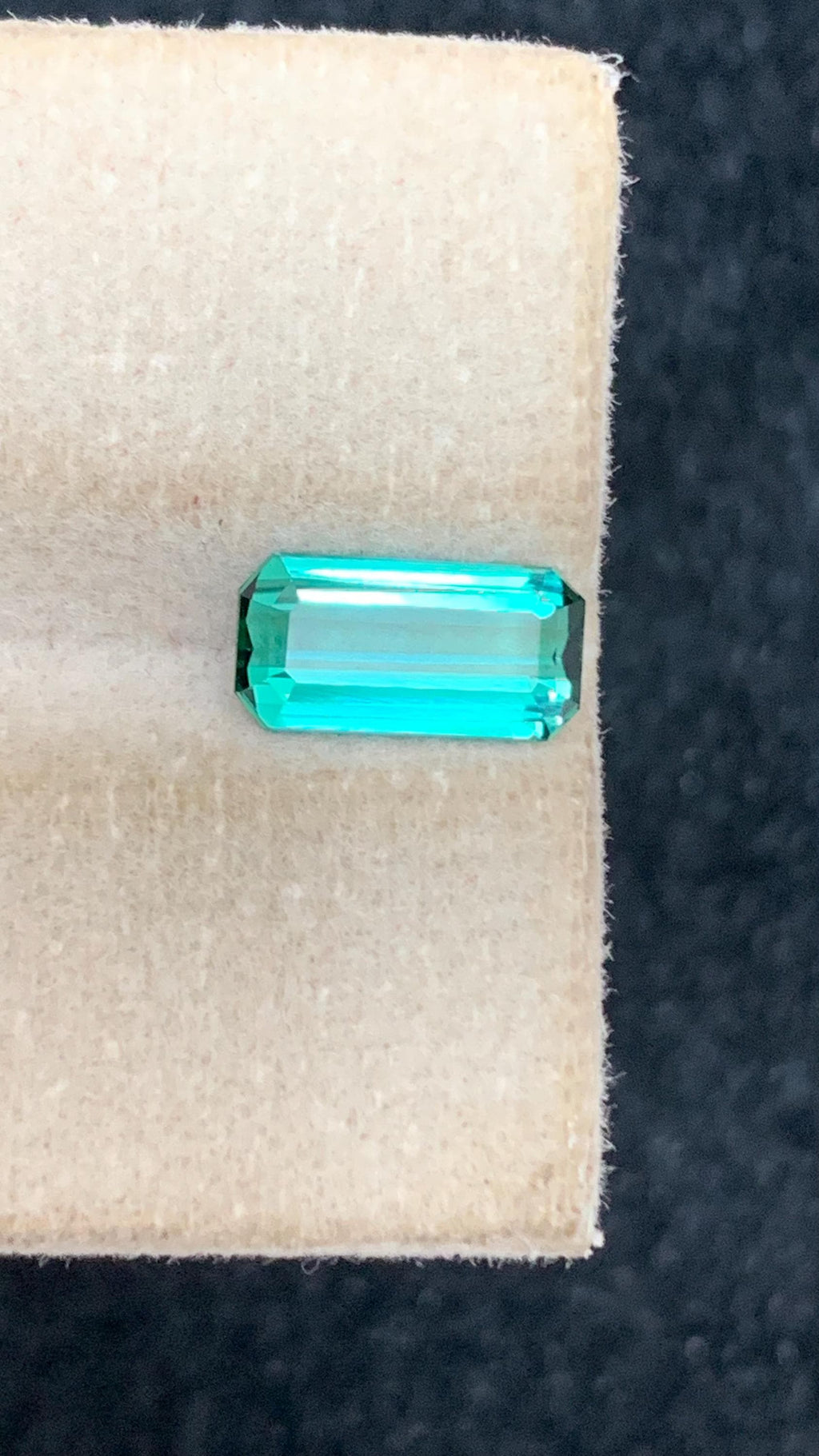 Lagoon Tourmaline Gemstone: 1.20 Carat Emerald Cut, Afghanistan Origin