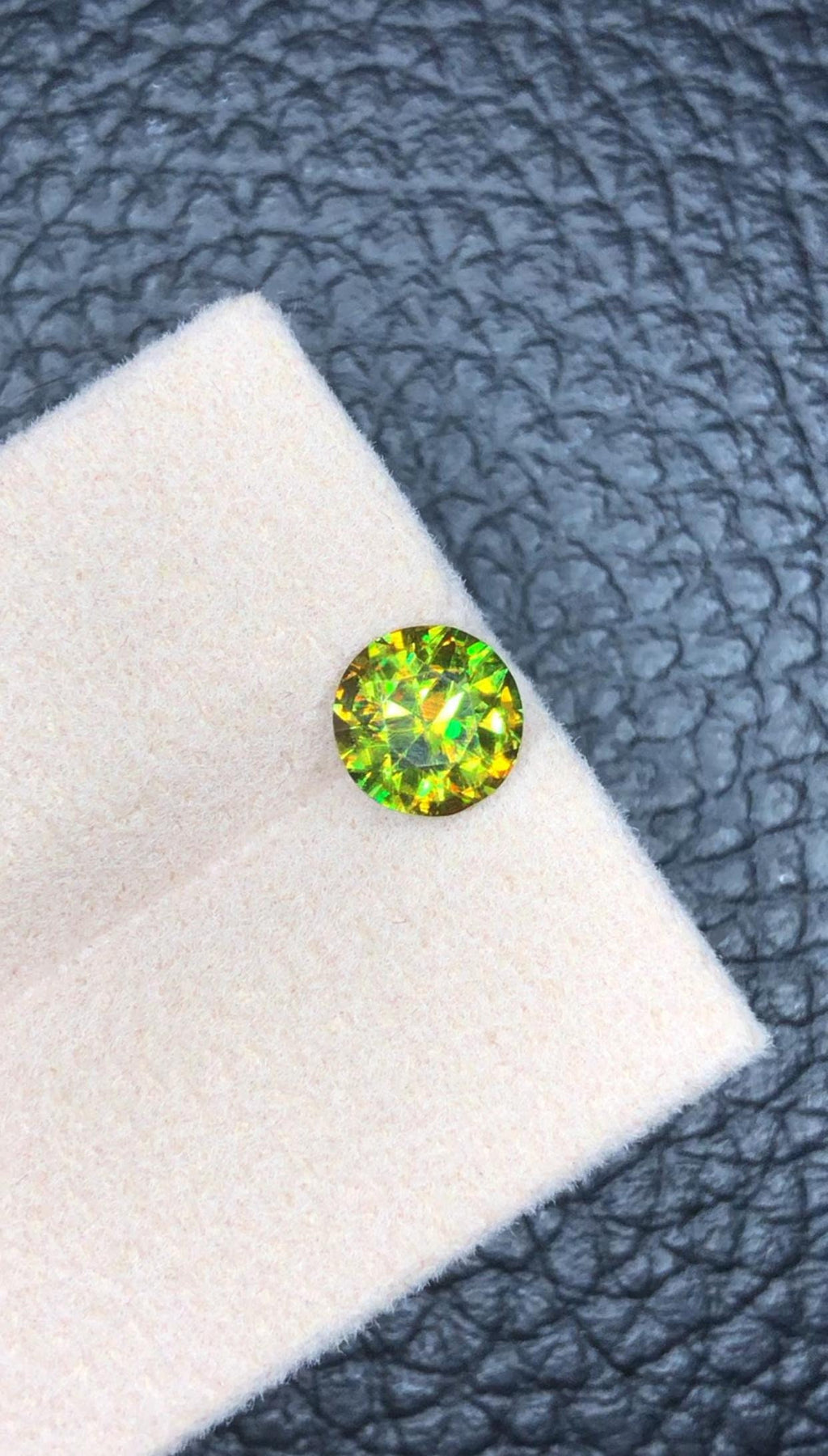 1.20 Carat Chrome Sphene Gemstone: Faceted Green Sphene, Pakistan Origin