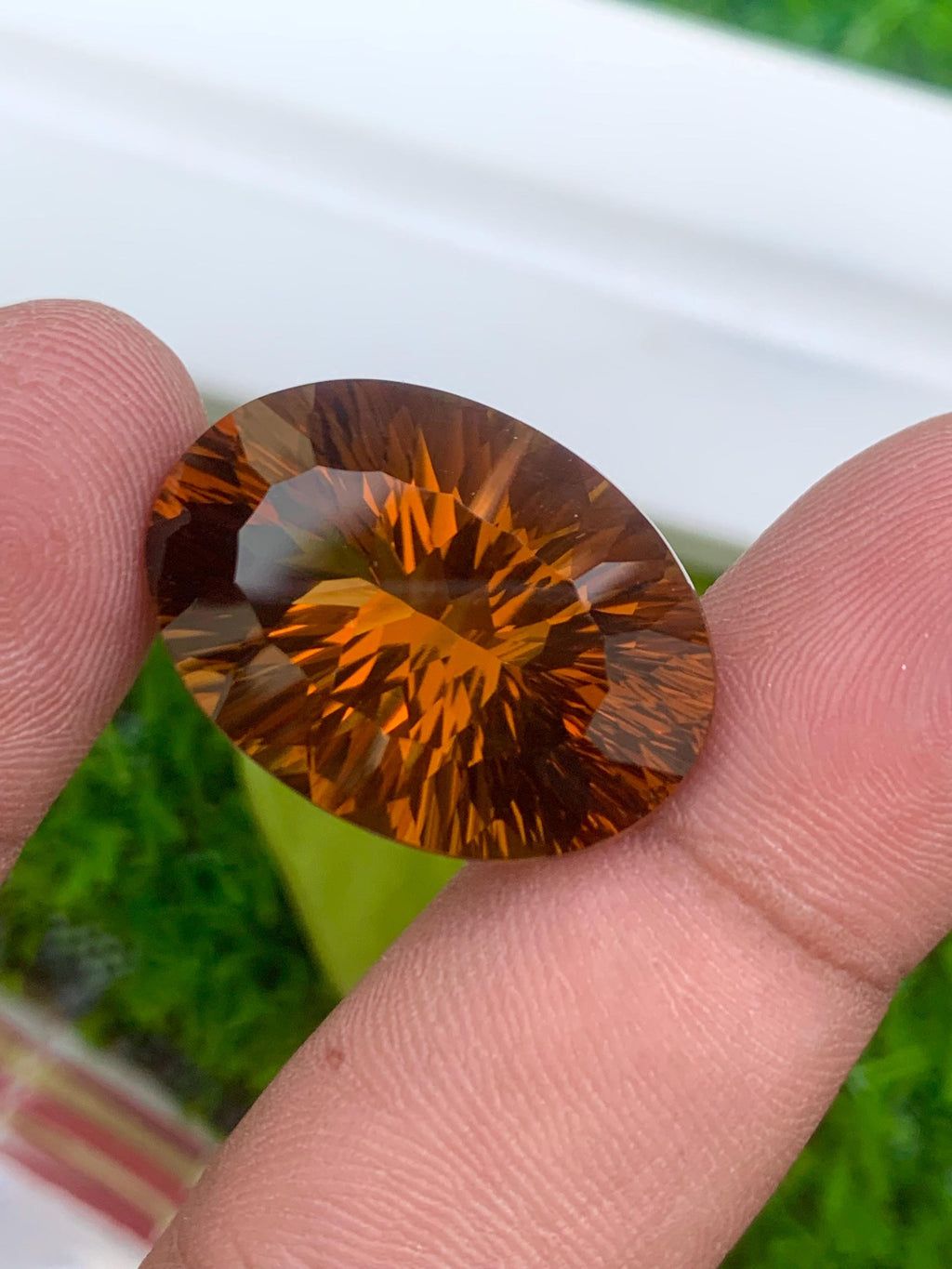 Orange Citrine Gemstone: 29.20 Carat Round Cushion Cut, November Birthstone