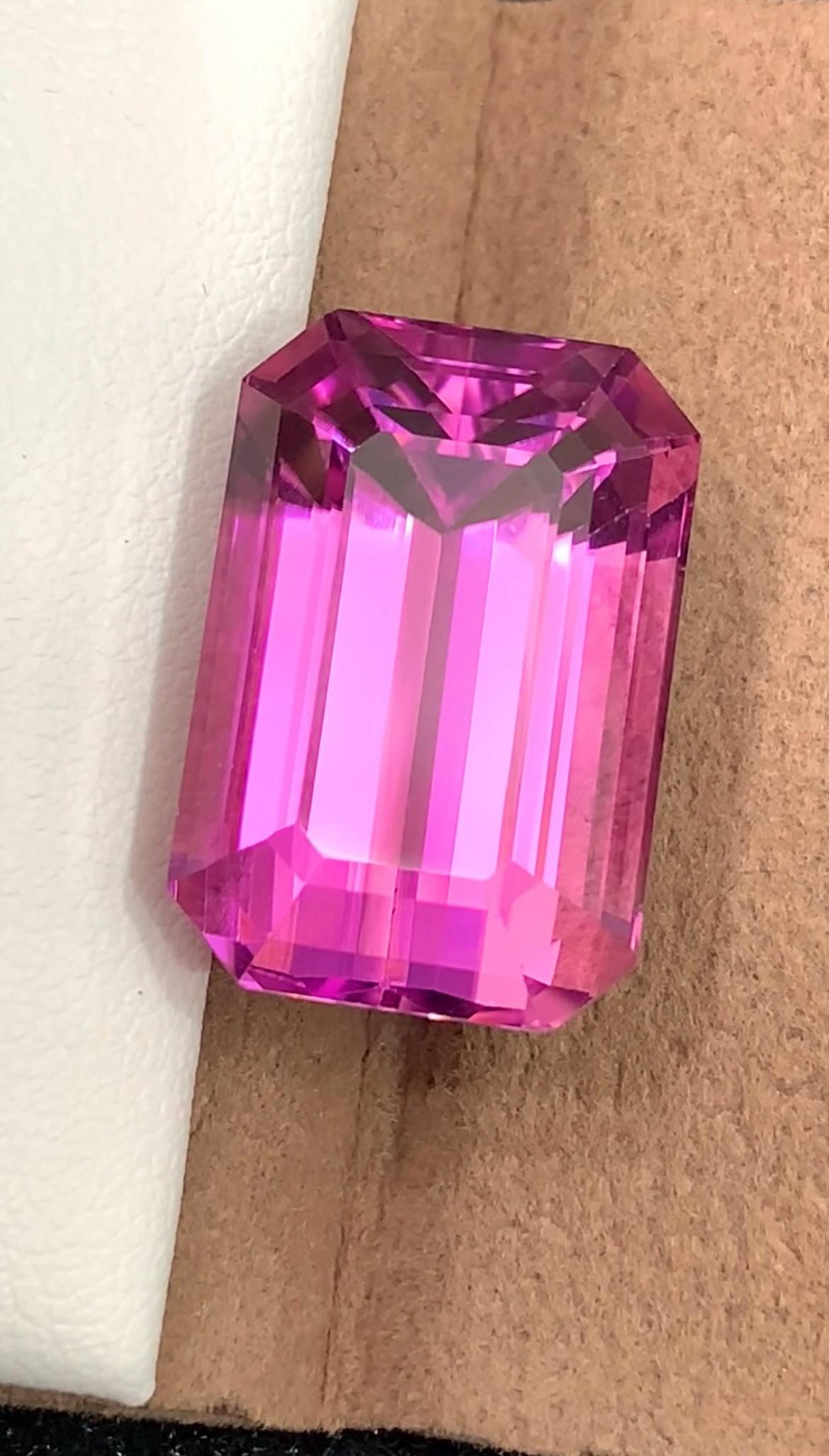 Pink Kunzite 38.20 Carat Emerald Cut Loose Gemstone from Afghanistan