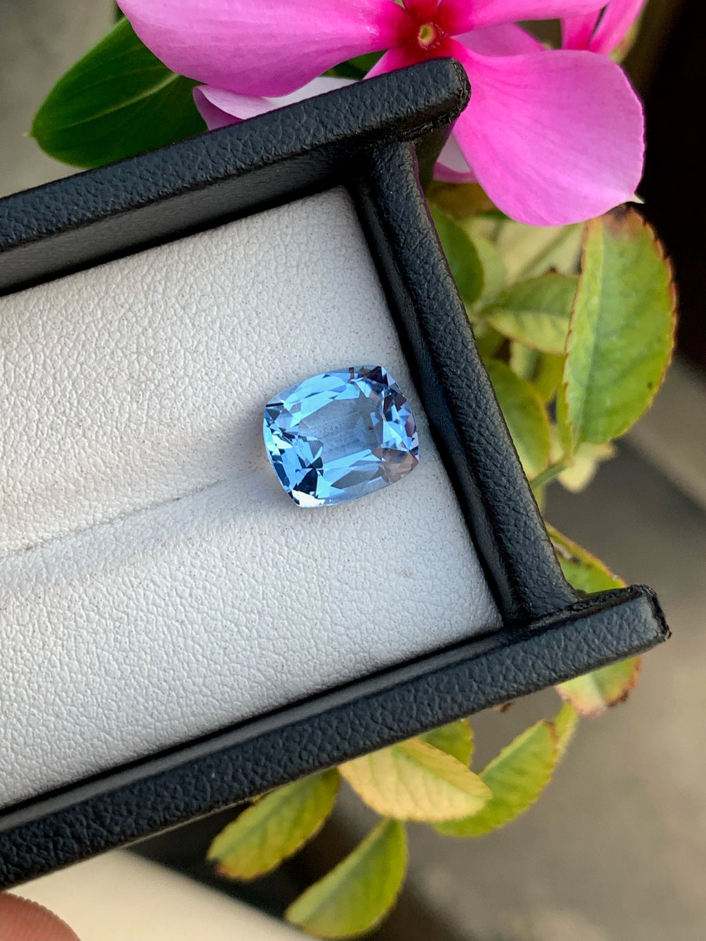 Santa Maria Blue Aquamarine Gemstone: Cushion Cut, 2.45 Carats