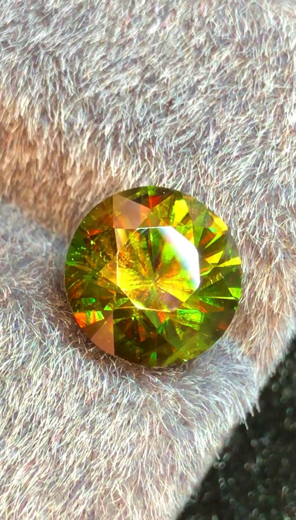 Green Sphene 3.15 ct Round Cut Green Gemstone from Skardu Pakistan