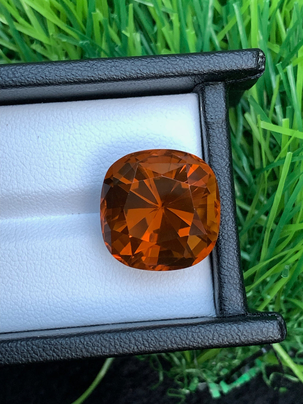 Orange Citrine Gemstone: 19 Carat Round Cushion Cut, November Birthstone