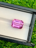 Vivid Pink Kunzite Gemstone: 13.80 Carat Emerald Cut, Afghanistan